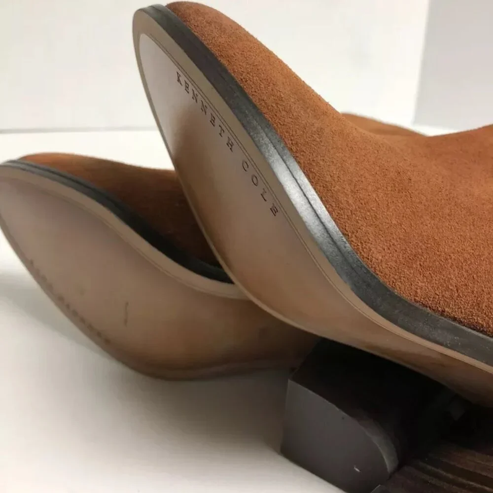 Kenneth Cole Women's Alana Fringe Ankle Bootie Brown Size 7 M